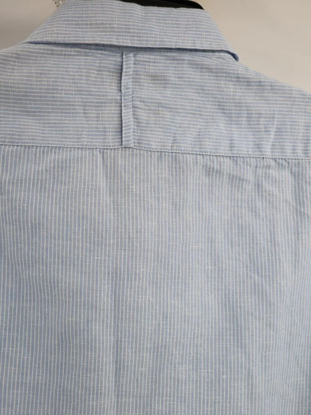 NWT Banana Republic Shirt Mens Small Linen Cotton Slim Fit Striped Short Sleeve